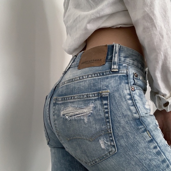 american eagle ripped flex skinny jeans - Picture 2 of 3